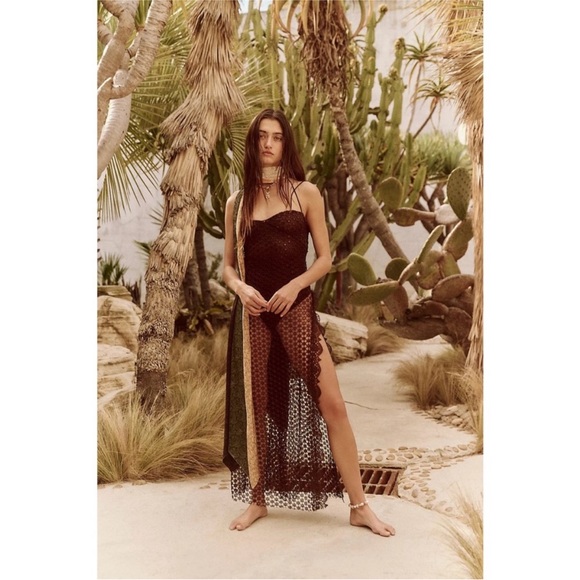 NWT Free People X Intimately FP Smoke & Mirrors Rhinestone Overlay Bodysuit Slip - Picture 9 of 13